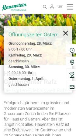 Vorschau der mobilen Webseite www.hauenstein-rafz.ch, Hauenstein Rafz