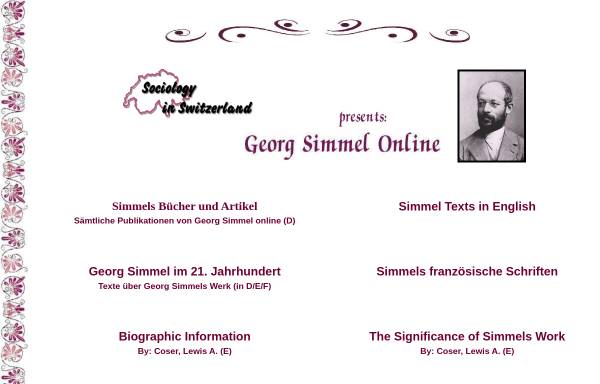 Vorschau von socio.ch, Georg Simmel Online