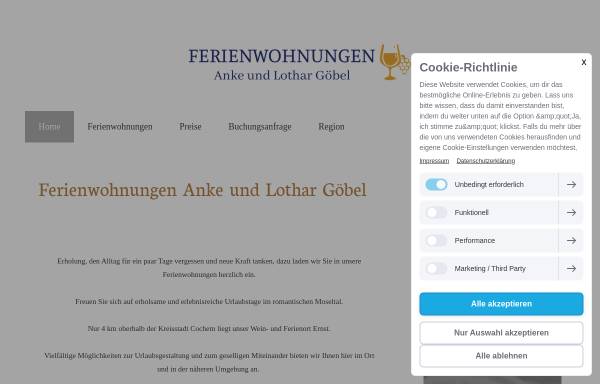 Vorschau von www.goebel-ferienwohnung.de, Ferienwohnungen Anke und Lothar Göbel