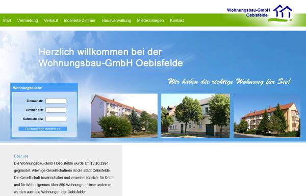 Vorschau von www.wobau-oebisfelde.de, Wohnungsbau GmbH Oebisfelde