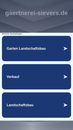 Vorschau der mobilen Webseite www.gaertnerei-sievers.de, Gärtnerei Sievers