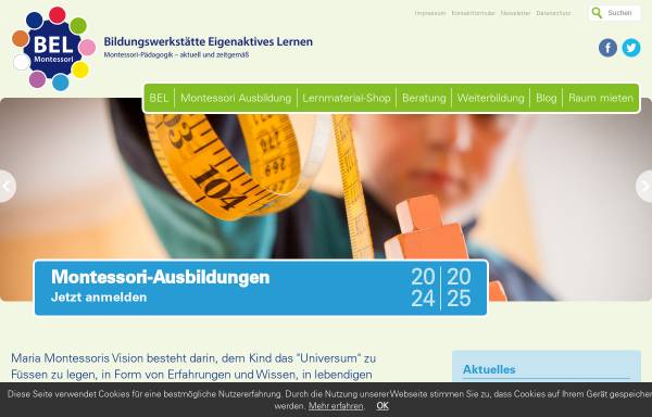 Vorschau von www.bel-montessori.at, Bildungswerkstatt eigenaktives Lernen e.V.