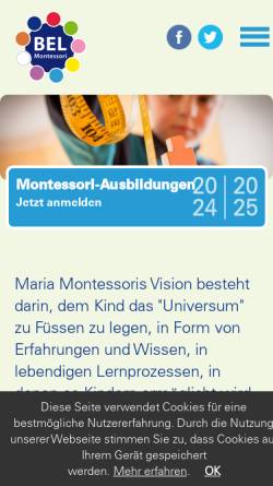 Vorschau der mobilen Webseite www.bel-montessori.at, Bildungswerkstatt eigenaktives Lernen e.V.