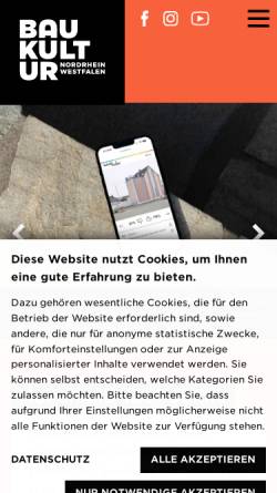 Vorschau der mobilen Webseite stadtbaukultur-nrw.de, Landesinitiative StadtBauKultur NRW