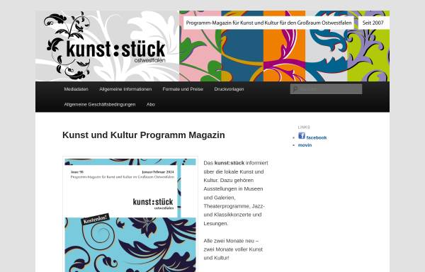 Vorschau von www.kunst-stueck.net, kunst:stück Ostwestfalen