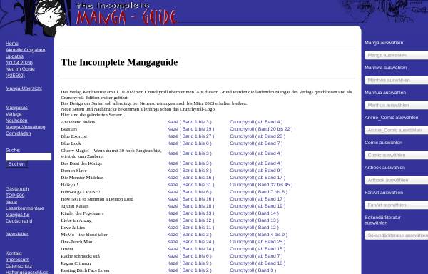 Vorschau von www.mangaguide.de, The Incomplete MangaGuide