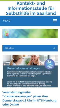 Vorschau der mobilen Webseite www.selbsthilfe-saar.de, Landesvereinigung Selbsthilfe e.V.