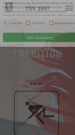 Vorschau der mobilen Webseite www.tsvsachsenhausen.de, Hockeyabteilung TSV Sachsenhausen