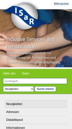 Vorschau der mobilen Webseite www.isar-projekt.de, ISaR Projekt