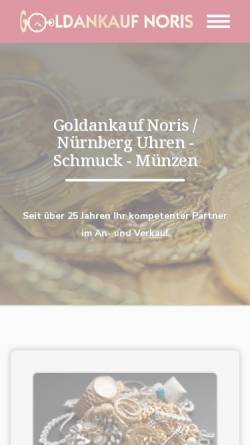 Vorschau der mobilen Webseite www.goldankauf-noris.de, Goldankauf Noris