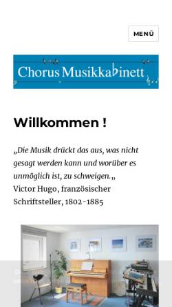 Vorschau der mobilen Webseite www.chorus-musikkabinett.de, Chorus Musikkabinett