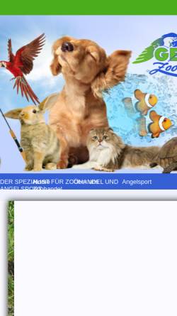 Vorschau der mobilen Webseite geiger-zoohandel.at, Geiger, Zoohandel und Angelsport
