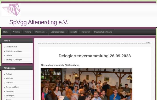 Vorschau von www.spvgg-altenerding.de, SpVgg Altenerding e.V.