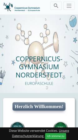 Vorschau der mobilen Webseite coppernicus.de, Coppernicus-Gymnasium