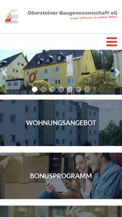 Vorschau der mobilen Webseite www.obg-eg.de, Obersteiner Baugenossenschaft eG