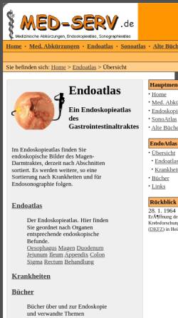 Vorschau der mobilen Webseite www.med-serv.de, Endoskopieatlas der Gastroenterologie