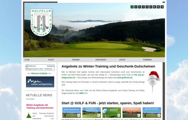 Vorschau von www.golfclub-wittgensteiner-land.com, Golfclub Wittgensteiner Land e.V.