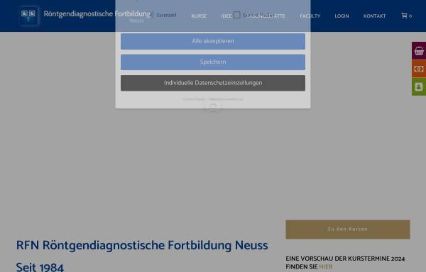 Vorschau von www.roentgenfortbildung.de, Röntgendiagnostische Fortbildung Neuss