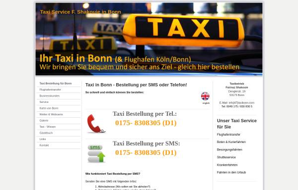 Vorschau von www.taxibonn.com, Taxi Bonn