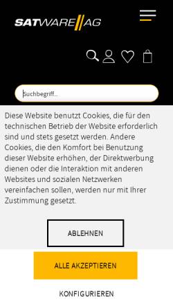 Vorschau der mobilen Webseite satware.com, satware AG