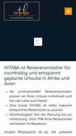 Vorschau der mobilen Webseite intaba.de, Intaba