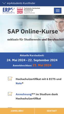 Vorschau der mobilen Webseite sap.wip.uni-due.de, Enterprise Resource Planning (ERP) mit SAP-Software