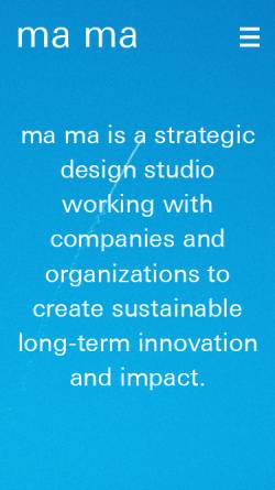 Vorschau der mobilen Webseite ma-ma.net, Ma Ma Interactive System Design