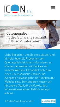 Vorschau der mobilen Webseite www.icon-cmv.de, ICON - Initiative zur Prävention Kongenitaler CMV-Infektionen