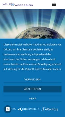 Vorschau der mobilen Webseite www.lang-webdesign.de, Lang Marketing