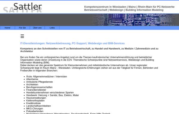 Vorschau von www.sattlernet.de, Sattler EDV-Services GmbH