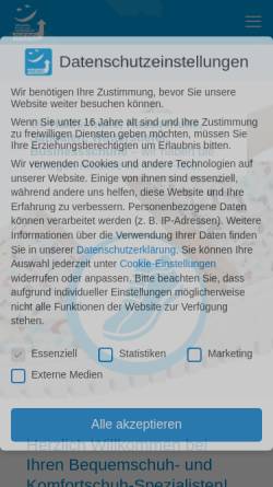 Vorschau der mobilen Webseite blickfang-schuhe.de, Blickfang