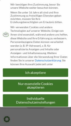 Vorschau der mobilen Webseite riepe.com, Ringhotel Zwebrücker Hof Herdecke