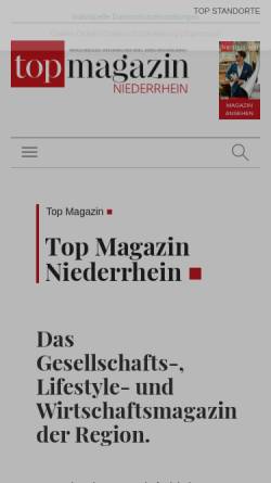 Vorschau der mobilen Webseite www.top-niederrhein.de, TOP-Magazin Niederrhein