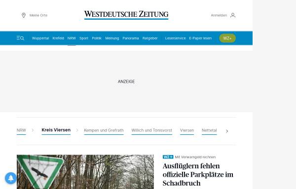 Vorschau von www.wz-niederrhein.de, Westdeutsche Zeitung (WZ)
