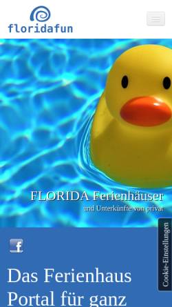 Vorschau der mobilen Webseite www.floridafun.de, Florida Fun
