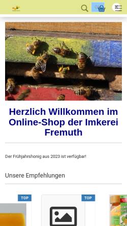Vorschau der mobilen Webseite www.imkerei-fremuth.de, Imkerei Fremuth