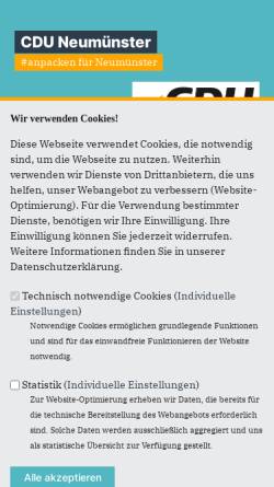 Vorschau der mobilen Webseite www.cdu-nms.de, CDU Neumünster
