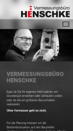 Vorschau der mobilen Webseite www.henschke.eu, Vermessungsbüro Henschke