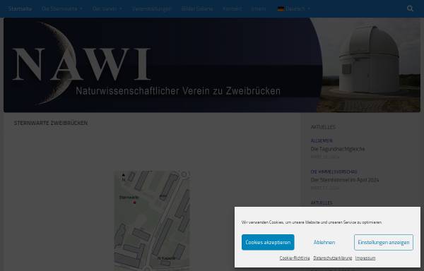 Vorschau von www.nawi-zw.de, Naturwissenschaftlicher Verein zu Zweibruecken