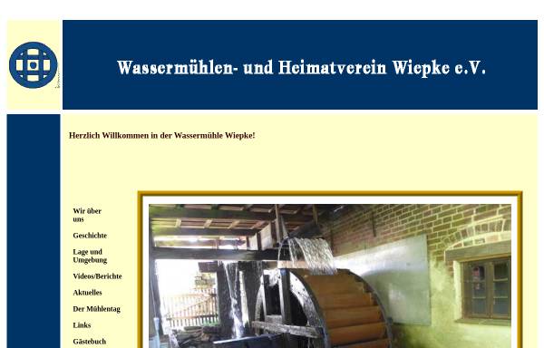 Vorschau von www.wiepke.de, Wassermühle Wiepke e.V.