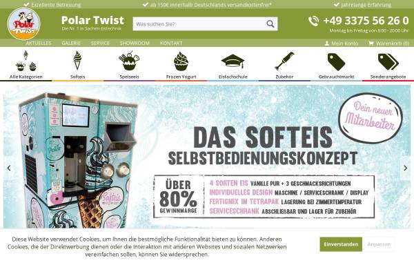 Vorschau von www.polartwist.de, Polar Twist - Eismaschinen