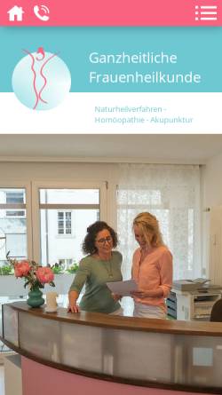 Vorschau der mobilen Webseite www.ganzheitliche-frauenheilkunde-freiburg.de, Frauenarztpraxis für ganzheitliche Frauenheilkunde