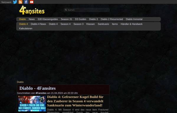 Vorschau von diablo3.4fansites.de, Diablo 3 Source