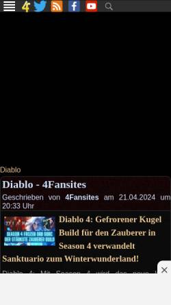 Vorschau der mobilen Webseite diablo3.4fansites.de, Diablo 3 Source