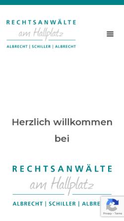 Vorschau der mobilen Webseite www.franzalbrecht.de, Rechtsanwaltskanzlei Albrecht & Schiller