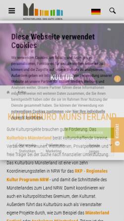Vorschau der mobilen Webseite www.jugendkulturforum-muensterland.de, 1. Jugendkulturforum Münsterland