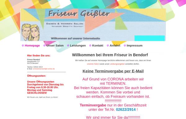 Vorschau von www.friseur-bendorf.de, Friseur Geißler Inh. Brigitte Schmidt