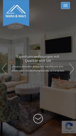 Vorschau der mobilen Webseite wwkiel.de, Wohn & Wert Grundstücks GmbH