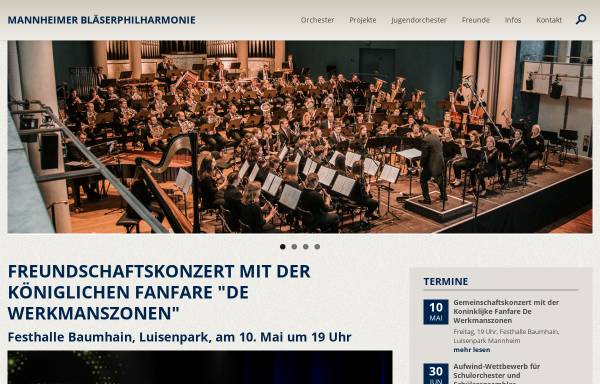 Vorschau von www.mannheimer-blaeserphilharmonie.de, Mannheimer Bläserphilharmonie