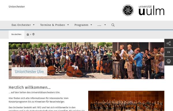 Vorschau von www.uni-ulm.de, Ulm. Universitätsorchester
